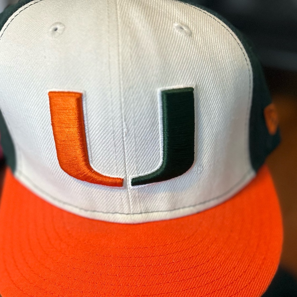 Miami Hurricanes and Marlins New Era 59FIFTY Fitted Hats - Picture 3 of 6